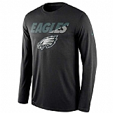 Philadelphia Eagles Nike Black Legend Staff Practice Long Sleeves Performance WEM T-Shirt,baseball caps,new era cap wholesale,wholesale hats